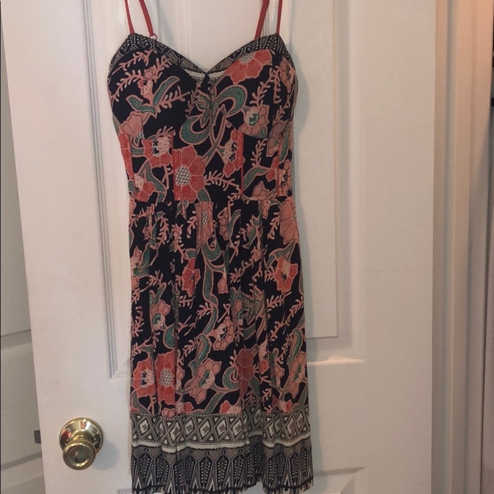 Summer dress blue and pink